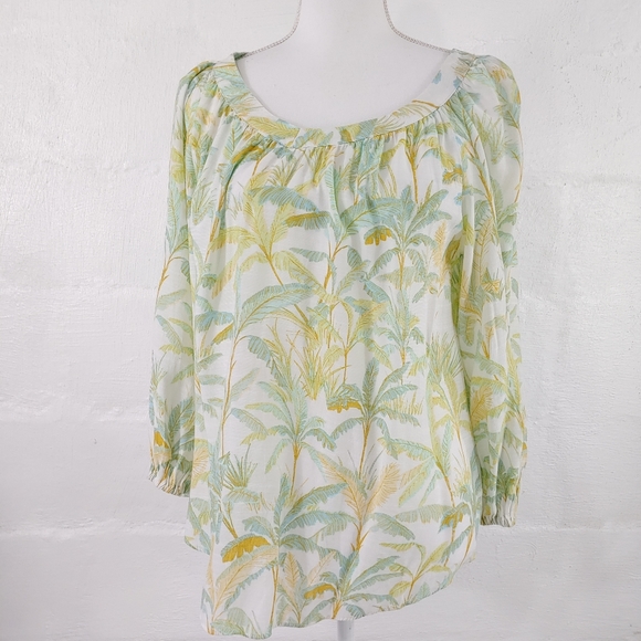 LAUREN CONRAD TROPICAL PULLOVER TOP (963) - Picture 10 of 13
